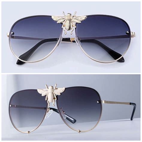 gucci sunglasses with bee in the middle|gucci sunglasses with bumble bee.